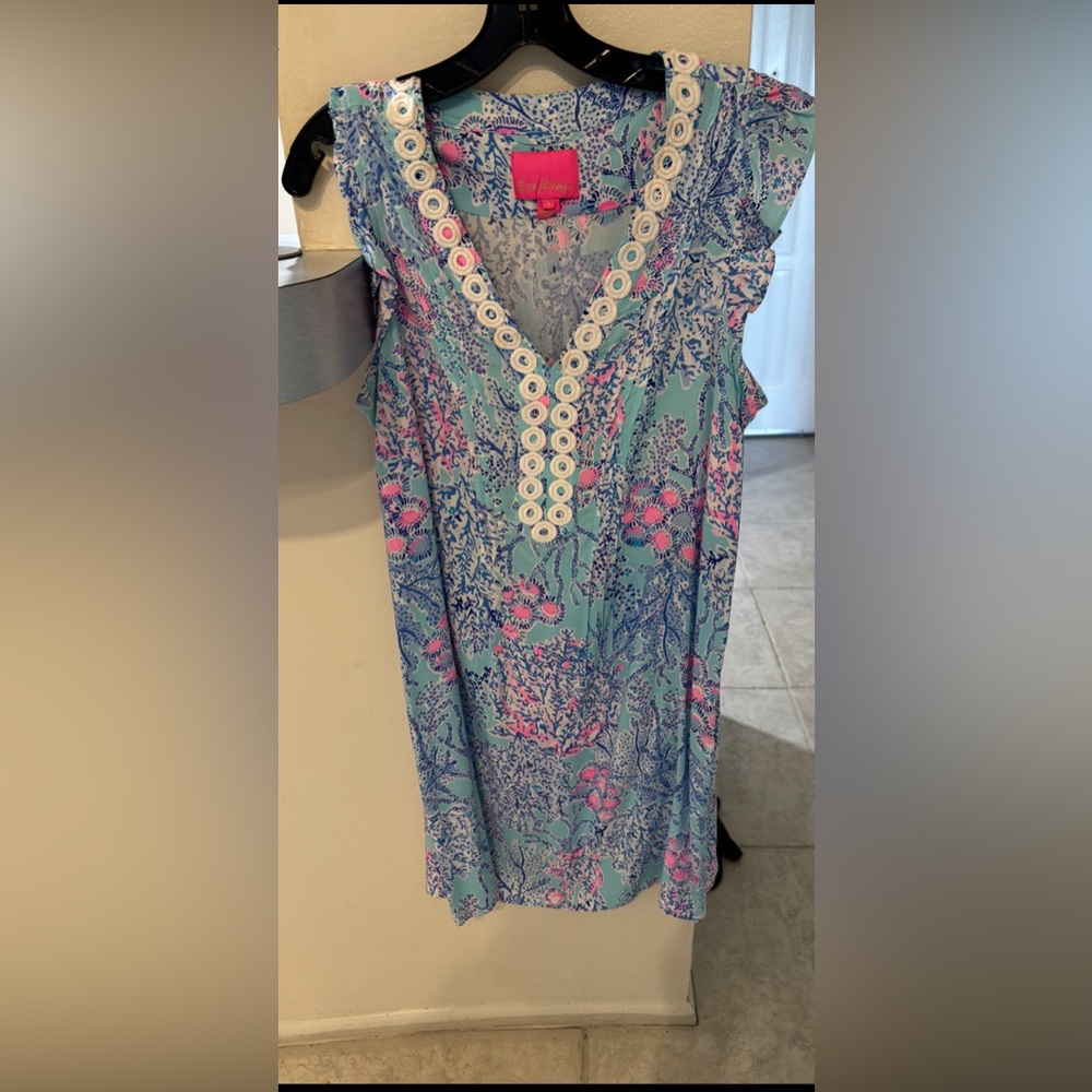 Lilly Pulitzer Pink and Blue Floral Dress
